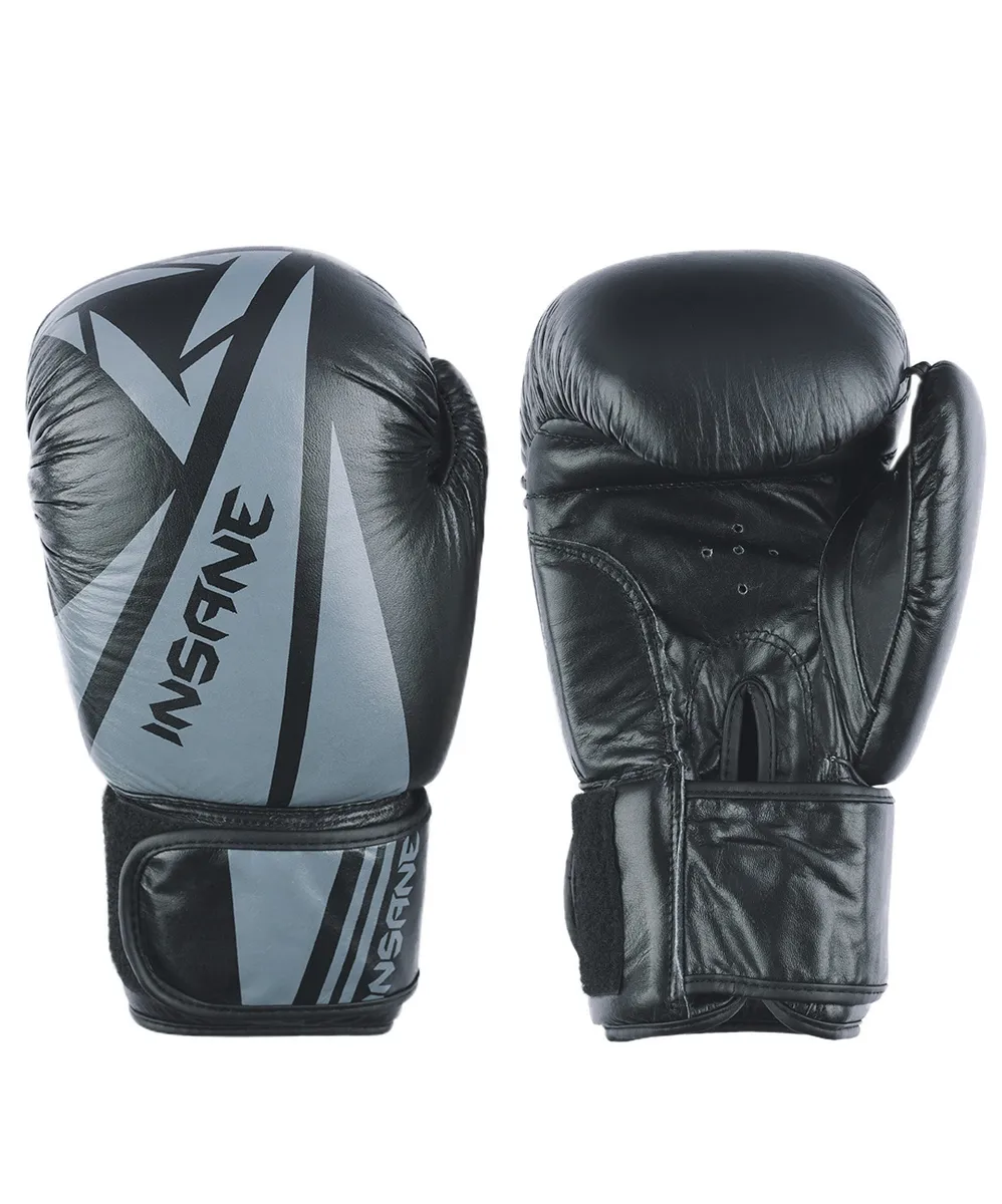 Фото Перчатки боксерские Insane Ares IN22-BG300 кожа черный со склада магазина СпортСЕ