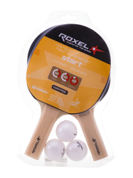 Набор для настольного тенниса Roxel Hobby Start (2 ракетки + 3 мяча) УТ-00015366
