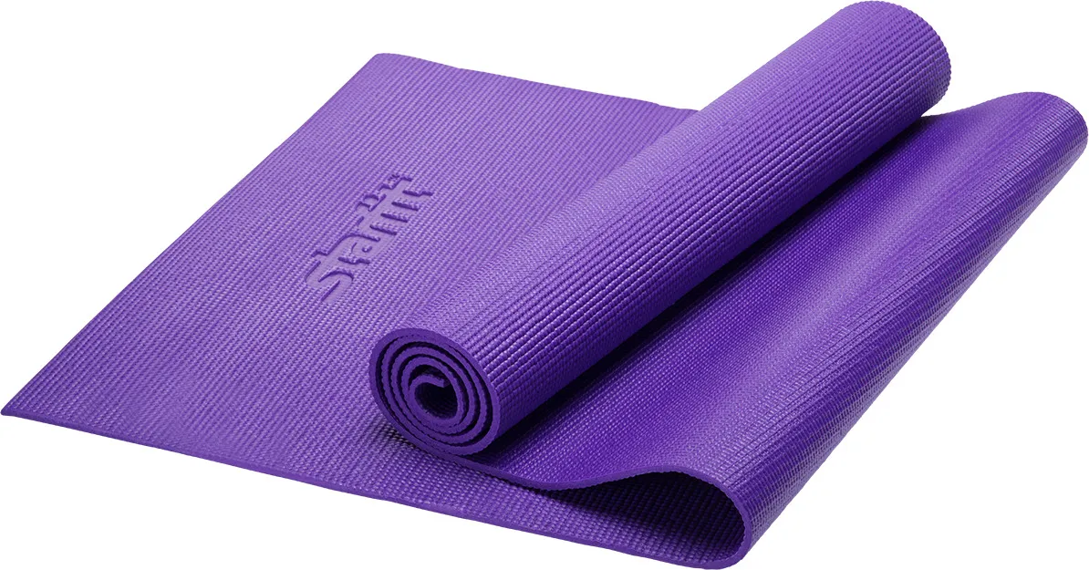Фото Коврик для йоги StarFit FM-101 PVC 173x61x0,3 см фиолетовый пастель УТ-00018897 со склада магазина СпортСЕ