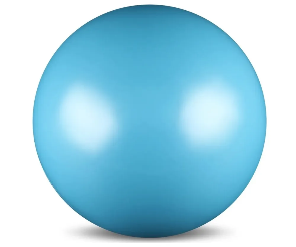 Фото Мяч для художественной гимнастики 17 см 350г Indigo металлик голубой IN367 со склада магазина СпортСЕ