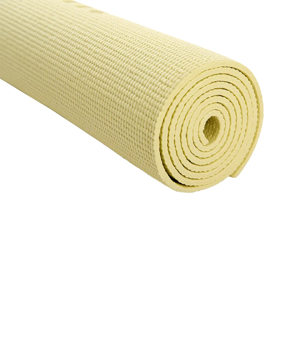 Фото Коврик для йоги StarFit FM-101 PVC 173x61x0,6 см желтый пастель УТ-00018904 со склада магазина СпортСЕ