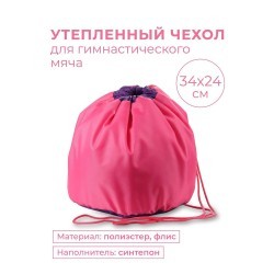 Чехол для мяча гимнастического Indigo 34*24 см утепленный розовый SM-335