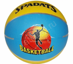 Мяч баскетбольный Spadats SP-404CD № 7 резина диз., серебряные полоски