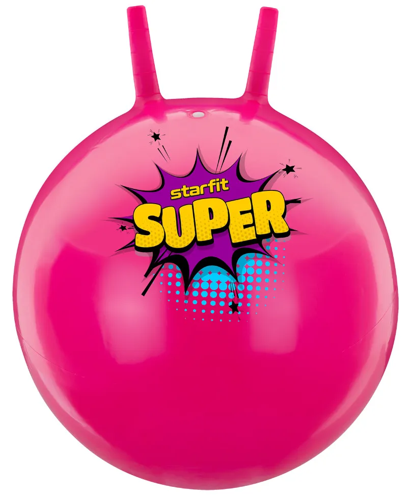 Фото Мяч-попрыгун 45 см StarFit GB-406 500 гр с рожками антивзрыв розовый УТ-00020238 со склада магазина СпортСЕ